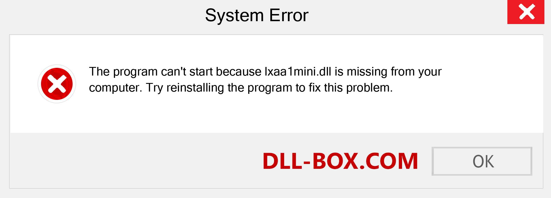  lxaa1mini.dll file is missing?. Download for Windows 7, 8, 10 - Fix  lxaa1mini dll Missing Error on Windows, photos, images